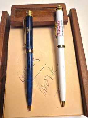 Vntg Quill Pharmicutical Rep Pens Set 2 Phizer And Mirapex
